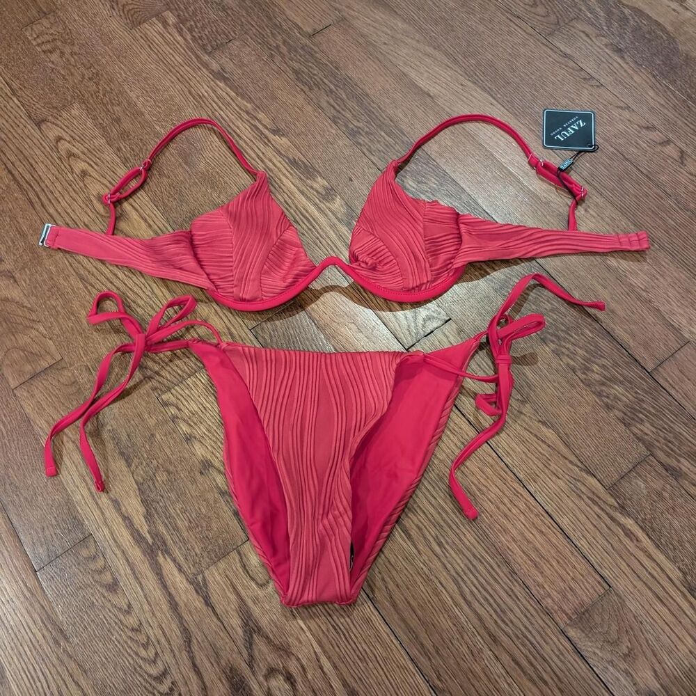 Zaful Women's Red and Pink Bikini Sets